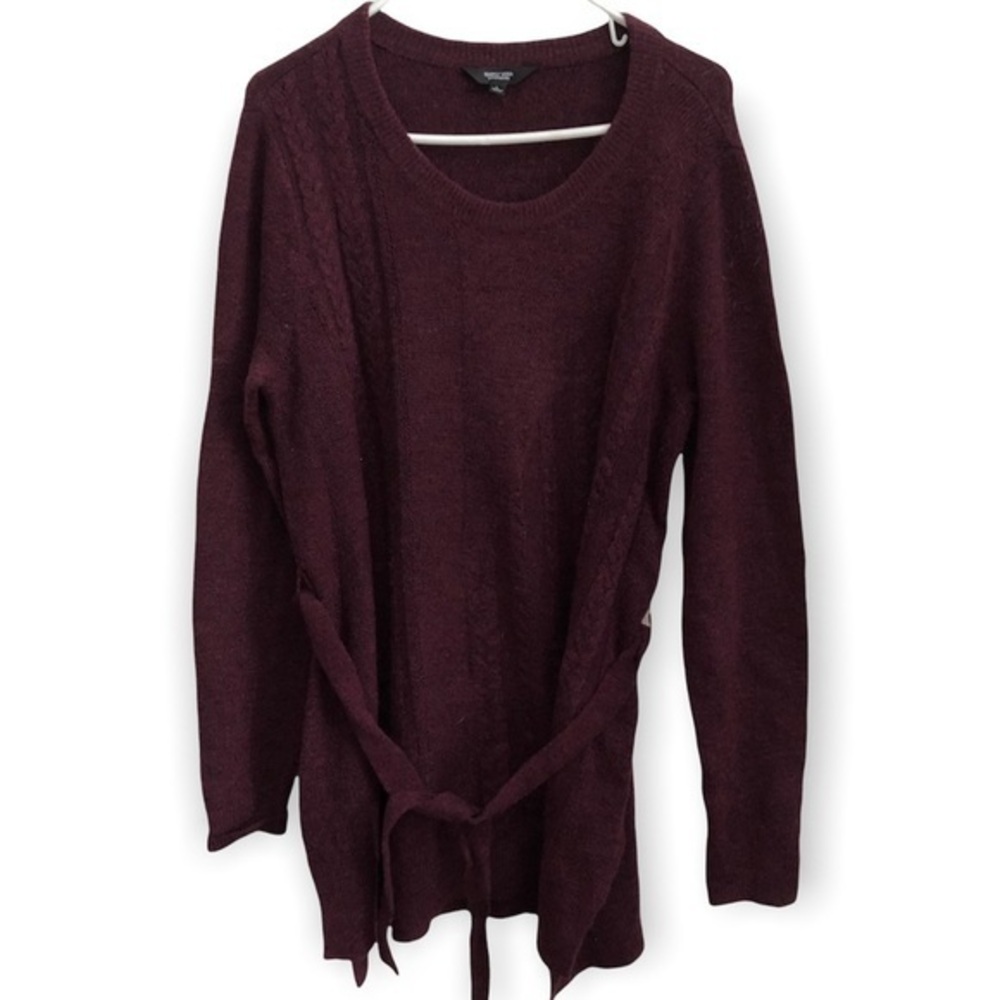 Simply Vera Vera Wang Sweater Women’s Size L Tie String Burgundy